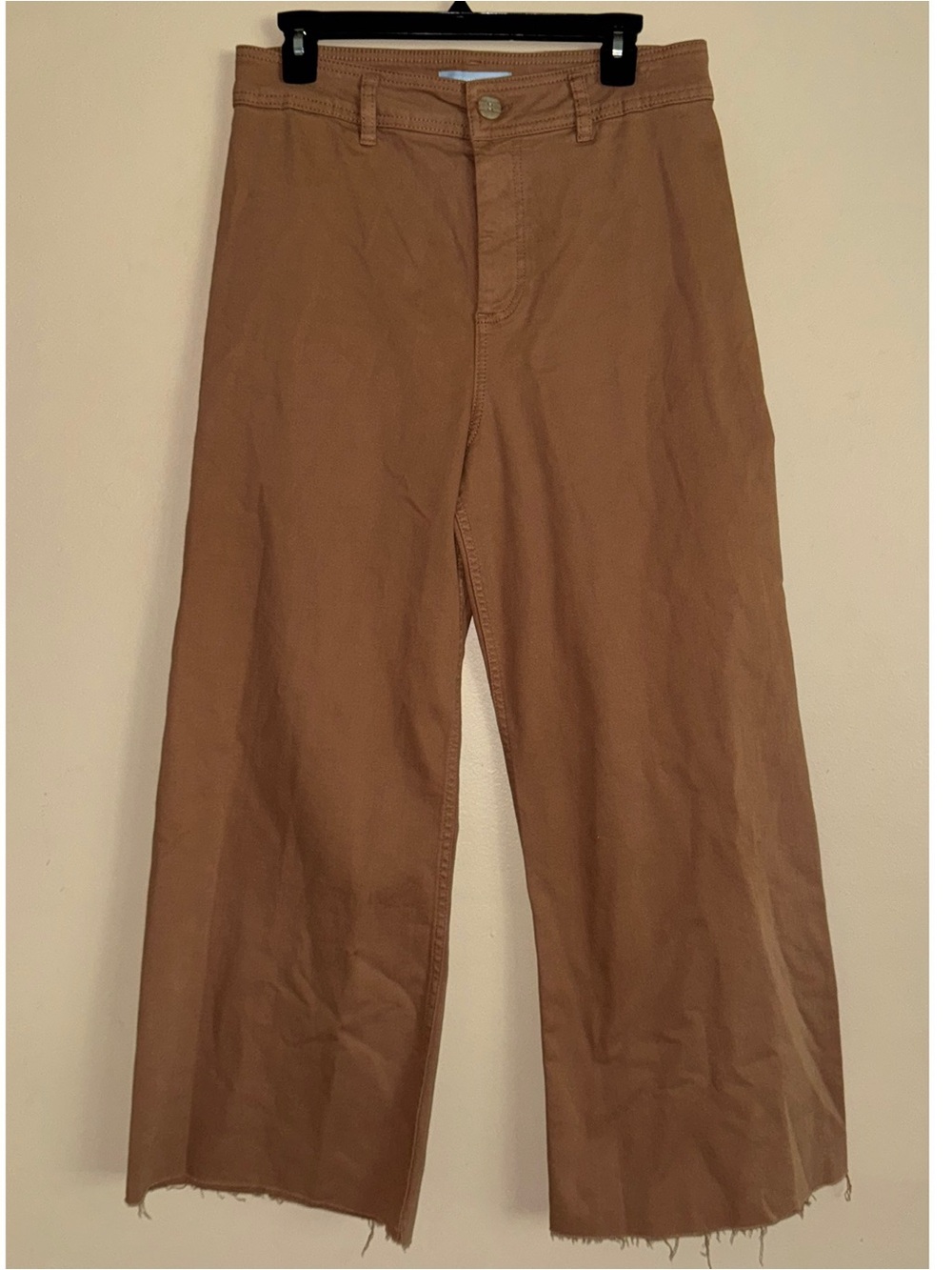 Antonio Melani Alexandra Twill High Rise Wide Leg Cropped Chino Pants 10 NWT!